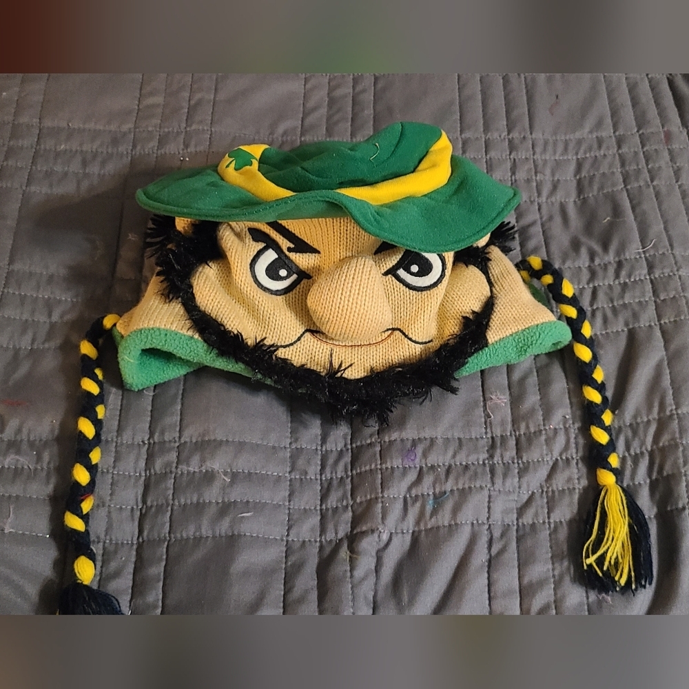 Notre Dame Fighting Irish Green and Yellow Leprechaun Knit Hat